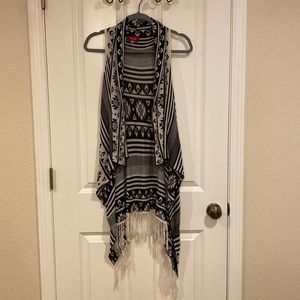 Panhandle Aztec Cardigan Black & White Size Large
